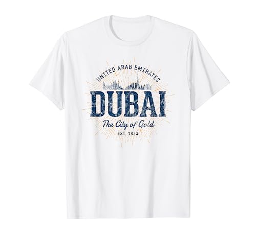 Emiratos Árabes Unidos Retro Style Vintage Dubai Camiseta