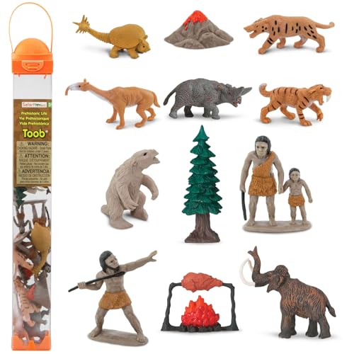 Safari Ltd. 12 Figuras en Miniatura de Vida Prehistórica | Figuras en Miniatura Históricos | No Tóxicos y Libres de BPA | Adecuados para Niños de 3 años en adelante